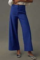 The Ettie High-Rise Crop Wide-Leg Pants by Maeve