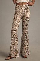 By Anthropologie Satin Flare Pants