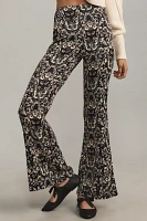 By Anthropologie Satin Flare Pants