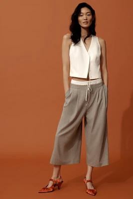 Maeve Crop Wide-Leg Trouser Pants