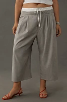 Maeve Crop Wide-Leg Trouser Pants