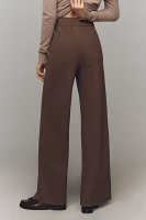 Maeve Stretch Knit Wide-Leg Pants