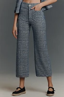 The Colette Cropped Wide-Leg Pants by Maeve: Tweed Edition