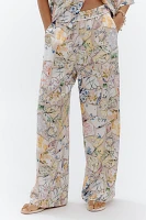 The Brooklin Wide-Leg Pull-On Pants: Printed Edition