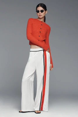 Maeve Low-Slung Striped Track Pants