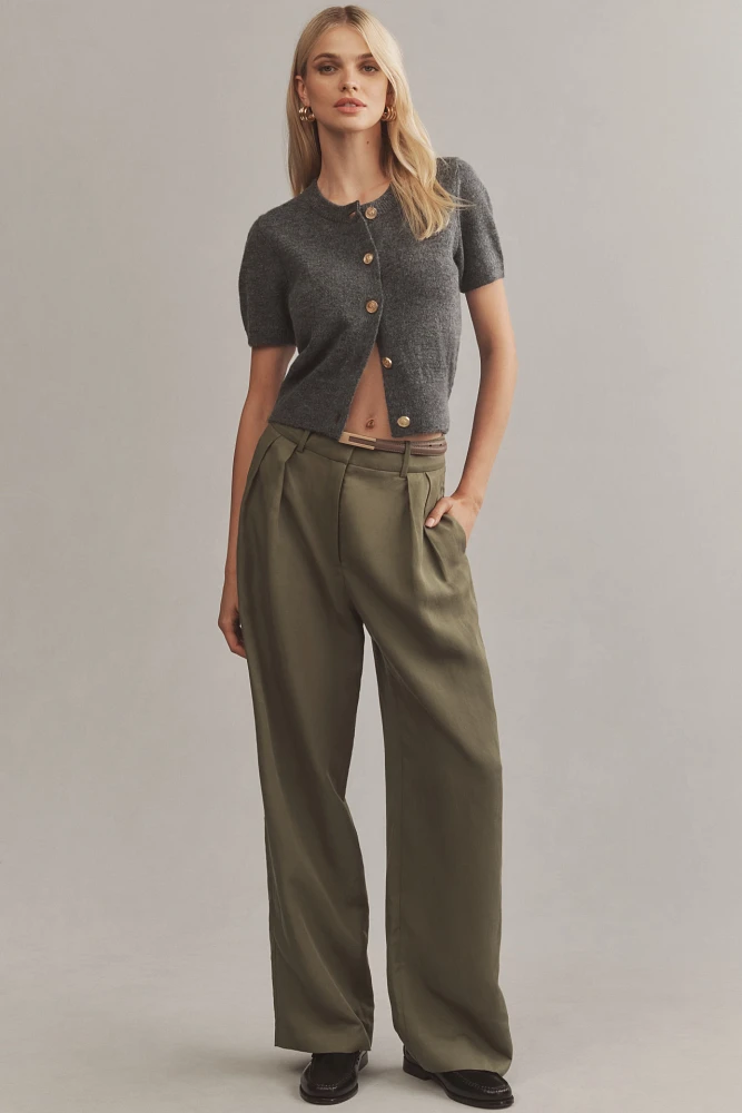 Mare x Anthropologie Belted Wide-Leg Trousers