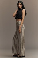 Mare Linen Striped Wide-Leg Pants