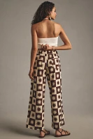 Little Lies Sun Print Linen Wide-Leg Pants