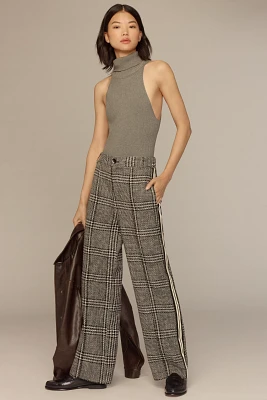 By Anthropologie Pull-On Plaid Track Pants