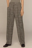 By Anthropologie Pull-On Plaid Track Pants