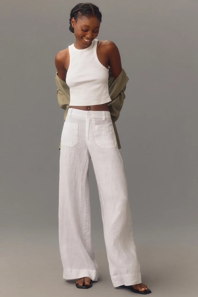 Sanctuary The Marine Linen Wide-Leg Pants