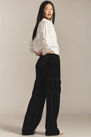 Sanctuary Mid-Rise Relaxed Velvet Pants