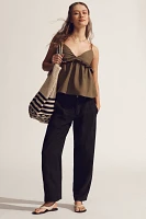 Sanctuary Relaxed Linen Cruiser Cropped Pants