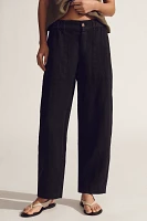 Sanctuary Relaxed Linen Cruiser Cropped Pants