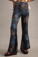 Farm Rio Jungle-Print Flare Pants