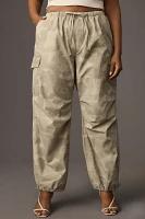 Pilcro Printed Camo Parachute Pants