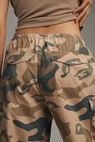 Pilcro Printed Camo Parachute Pants