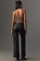 The Junie High-Rise Wide-Leg Flare Pants by Maeve: Faux Leather Edition