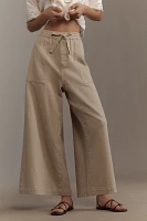 Denimist High-Rise Palazzo Drawstring Pants