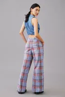 By Anthropologie Plaid Wide-Leg Pants