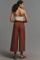 By Anthropologie Linen Pull-On Pants