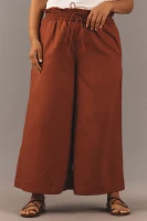 By Anthropologie Linen Pull-On Pants