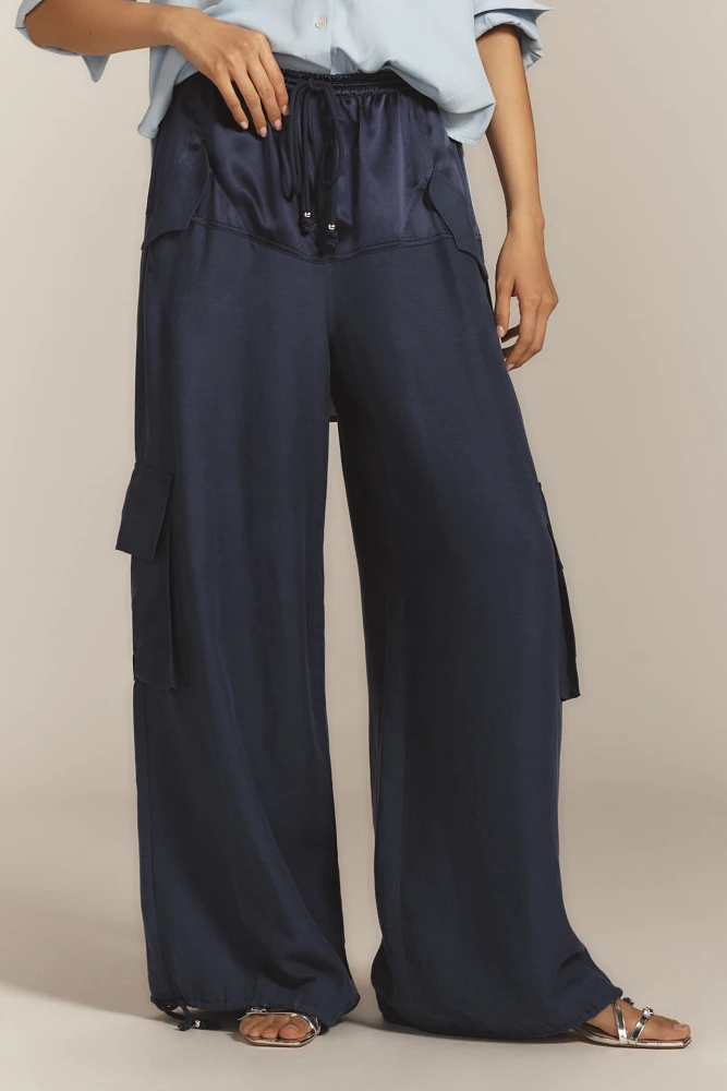 Hope for Flowers by Tracy Reese Linen Fatigue Cargo Pants