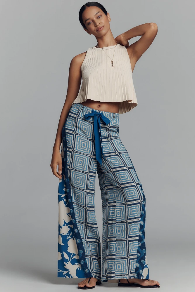 Plenty by Tracy Reese Spliced Printed Palazzo Pants