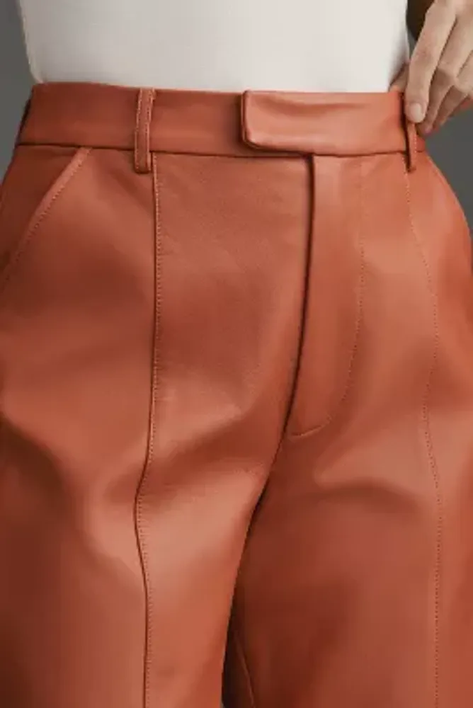 Anthropologie Ankle Zip Leather Pants for Women