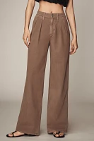 Amo Sheryl High-Rise Pleated Wide-Leg Trouser Pants