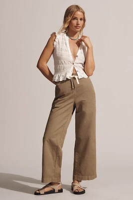 AMO Marian Linen Blend Drawstring Pants