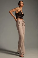 Hudson Tie-Waist Wide-Leg Linen Pants