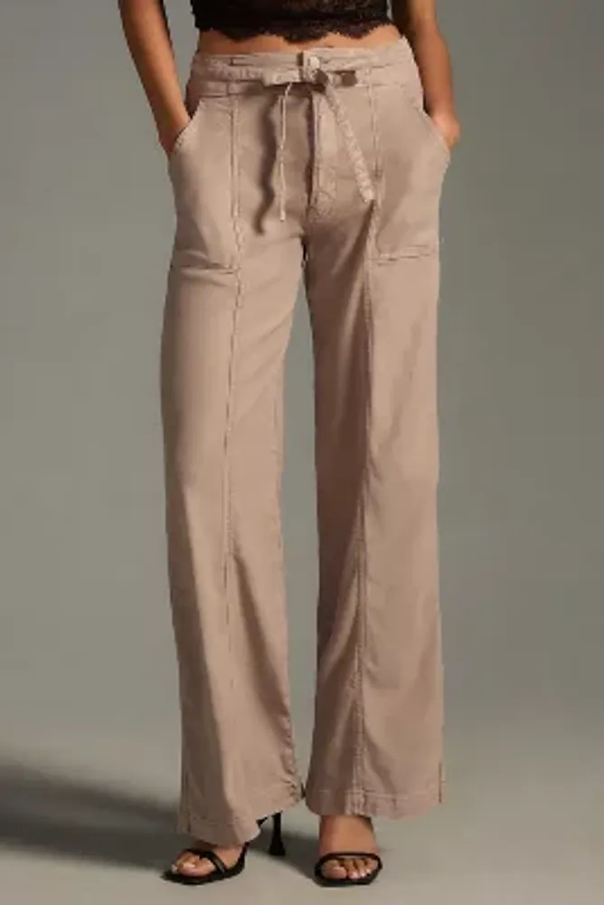 Hudson Tie-Waist Wide-Leg Linen Pants