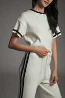 Maeve Knit Side-Stripe Track Pants