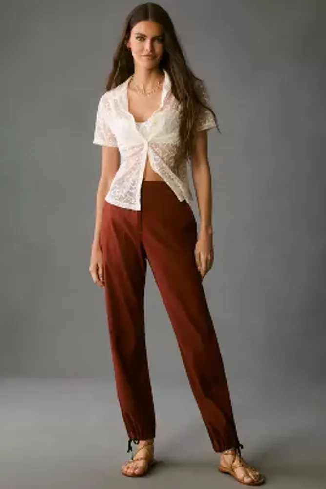 Brown Cotton Linen Demi Trouser – Never Fully Dressed