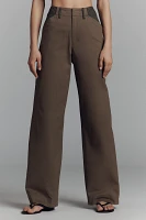 rag & bone Banks Mid-Rise Wide-Leg Full-Length Pants