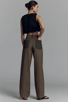 rag & bone Banks Mid-Rise Wide-Leg Full-Length Pants