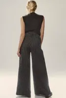 By Anthropologie Pinstripe Wide-Leg Trousers
