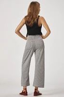 The Colette Cropped Wide-Leg Pants by Maeve: Houndstooth Edition