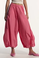 Maeve Bubble-Leg High-Rise Chino Pants