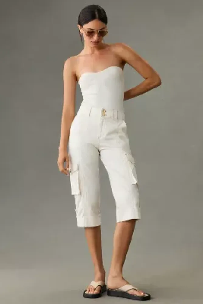 Maeve Top-Stitched Utility Cropped Pants