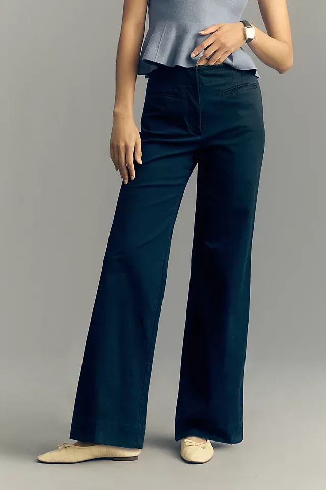 Maeve 70s Slim Cropped Kick-Flare Trousers