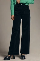 The Colette Full-Length Wide-Leg Corduroy Pants by Maeve