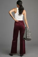 The Colette Full-Length Wide-Leg Corduroy Pants by Maeve
