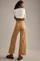 The Skipper Seamed High-Rise Crop Wide-Leg Pants by Pilcro