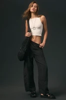 The Izzie Relaxed Pull-On Barrel Pants by Pilcro: Linen Edition