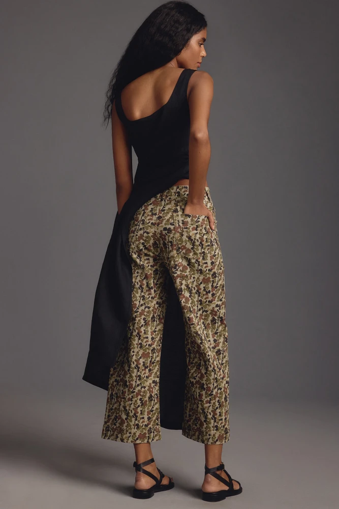 The Skipper High-Rise Wide-Leg Pants by Pilcro: Printed Edition