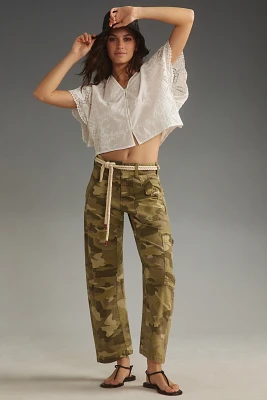 The Millie Low-Slung Barrel Pants by Pilcro: Printed Edition