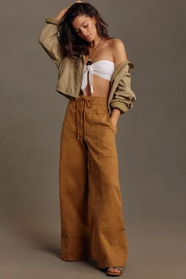 Maeve Utility Wide-Leg Trousers