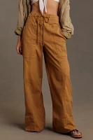 Maeve Utility Wide-Leg Trousers